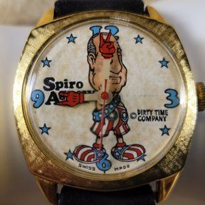 1969 VINTAGE Spiro Agnew Watch  #13828 - Authentic Original Dirty Time Company